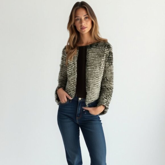 WD-NY faux fur  jacket S - Picture 1 of 8